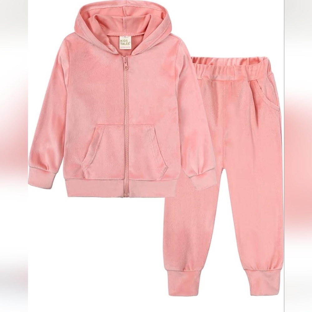 Kids  Velour Hoodie & Jogger Set